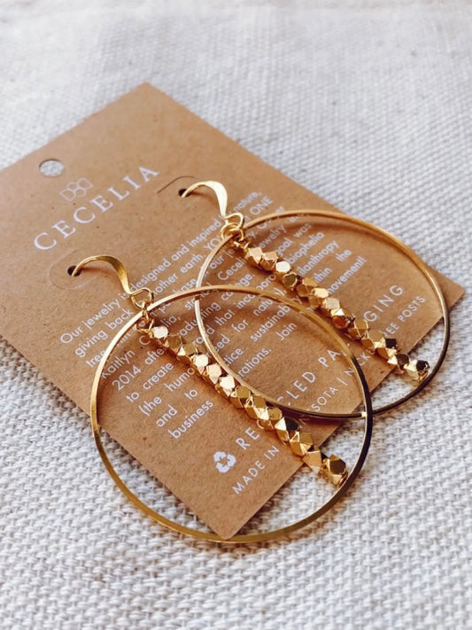Hepburn Drop Earrings | Shiny Nugget