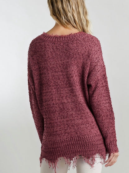 Jayleen Sweater - Wine