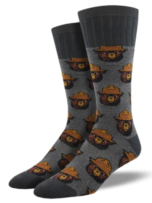 Men’s Outlands Smokey Bear Socks Charcoal