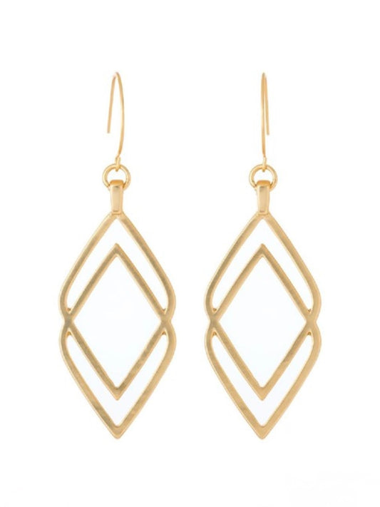 Deco Drama Earrings - Gold
