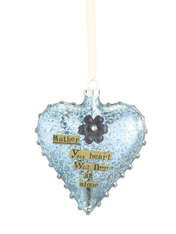 Mother Glass Heart Ornament