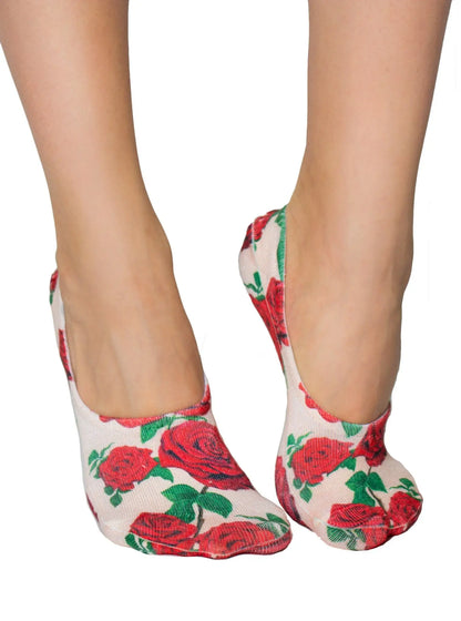 Red Roses Liner Socks