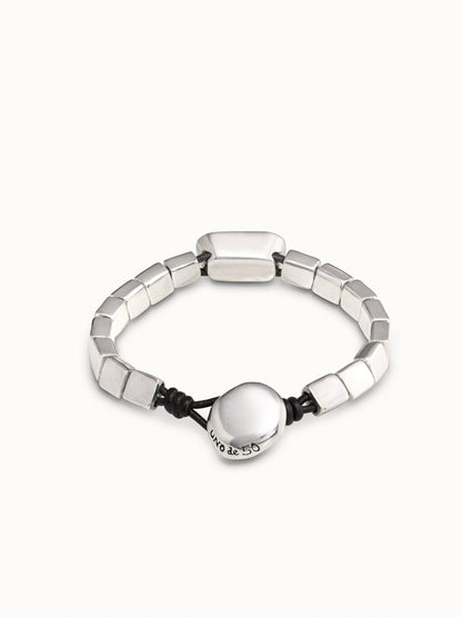 Anaconda Bracelet - Silver with Gray Crystal