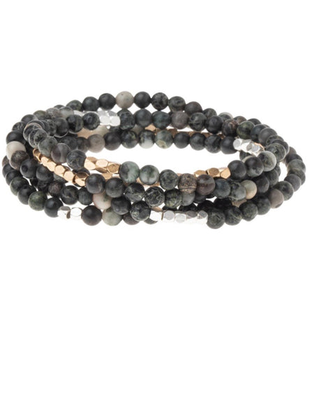 Kambaba Jasper - Stone Tranquility Wrap Bracelet / Necklace