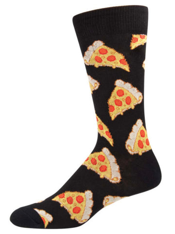 Men’s Pizza Socks Black