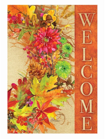 Autumn Wreath Garden Flag (Flag Stand Sold Separately)