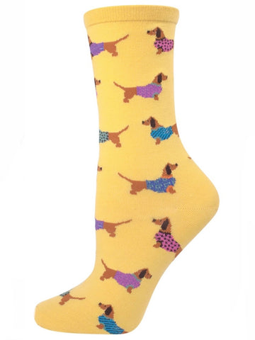 Women’s Haute Dog Socks Mimosa Yellow
