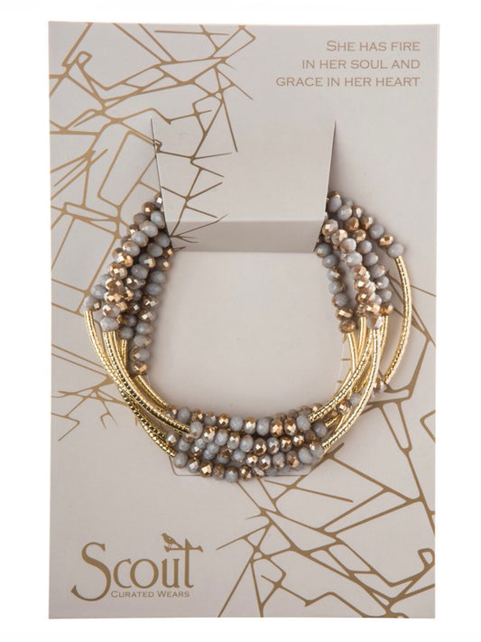 Silver Lining/Gold Scout Wrap Bracelet/Necklace