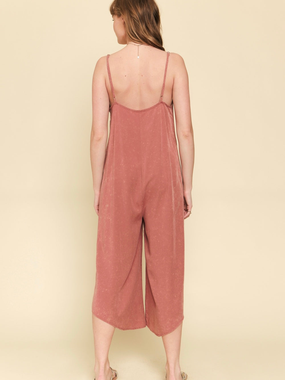 Marie Washed Jumpsuit - Sunset