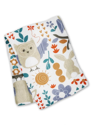 Leika Swaddling Blanket - Owl & Bunny
