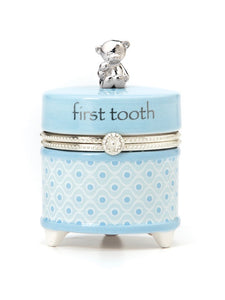 Blue First Tooth Keepsake Box
