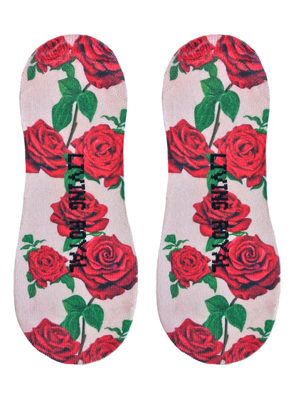 Red Roses Liner Socks