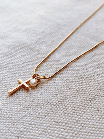 Hepburn Pearl Layering Necklace | Cross