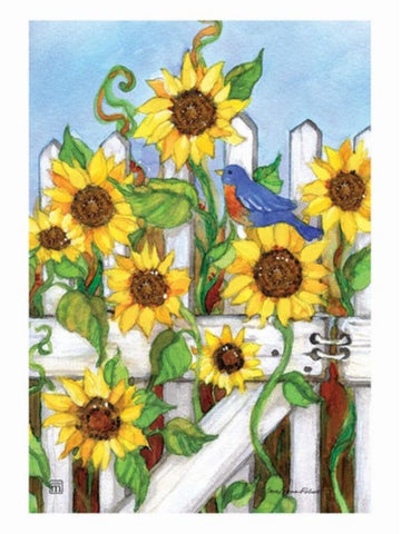 Sunflower Gate Garden Flag (Flag Stand Sold Separately)