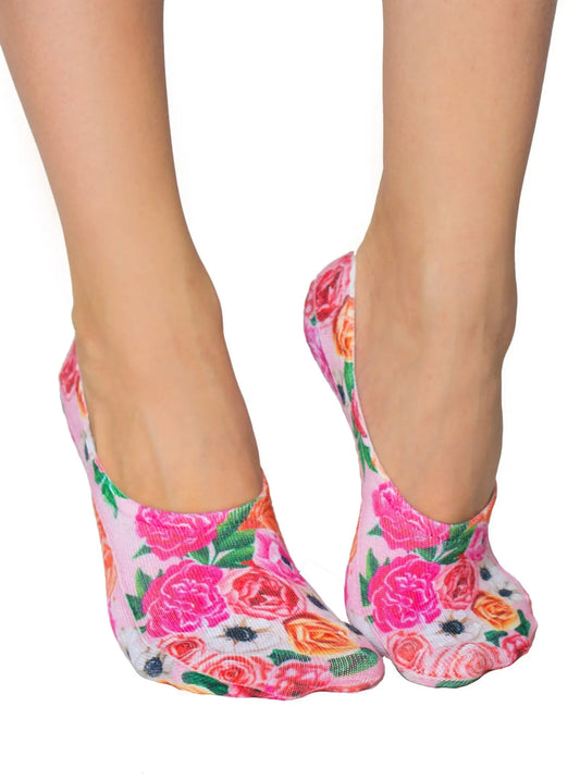 Pink Gardens Liner Socks