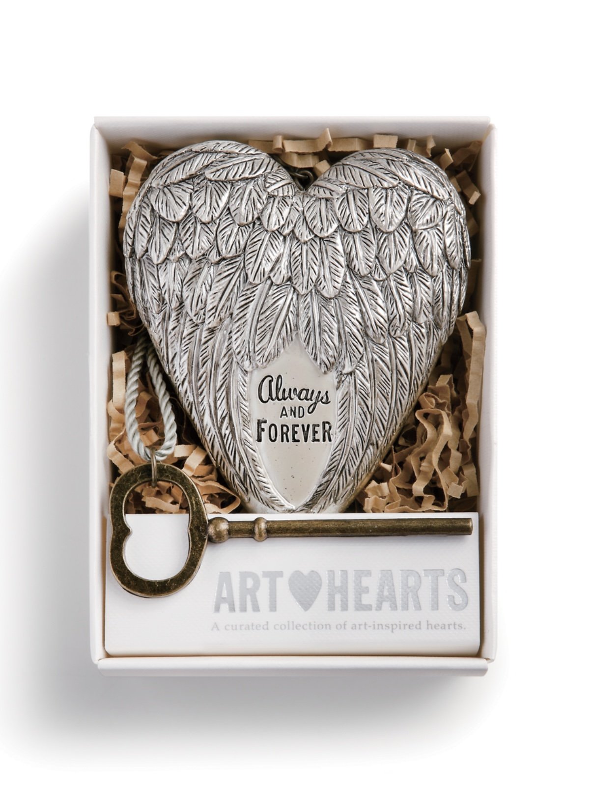 Always and Forever Sculpted Wings Art Heart