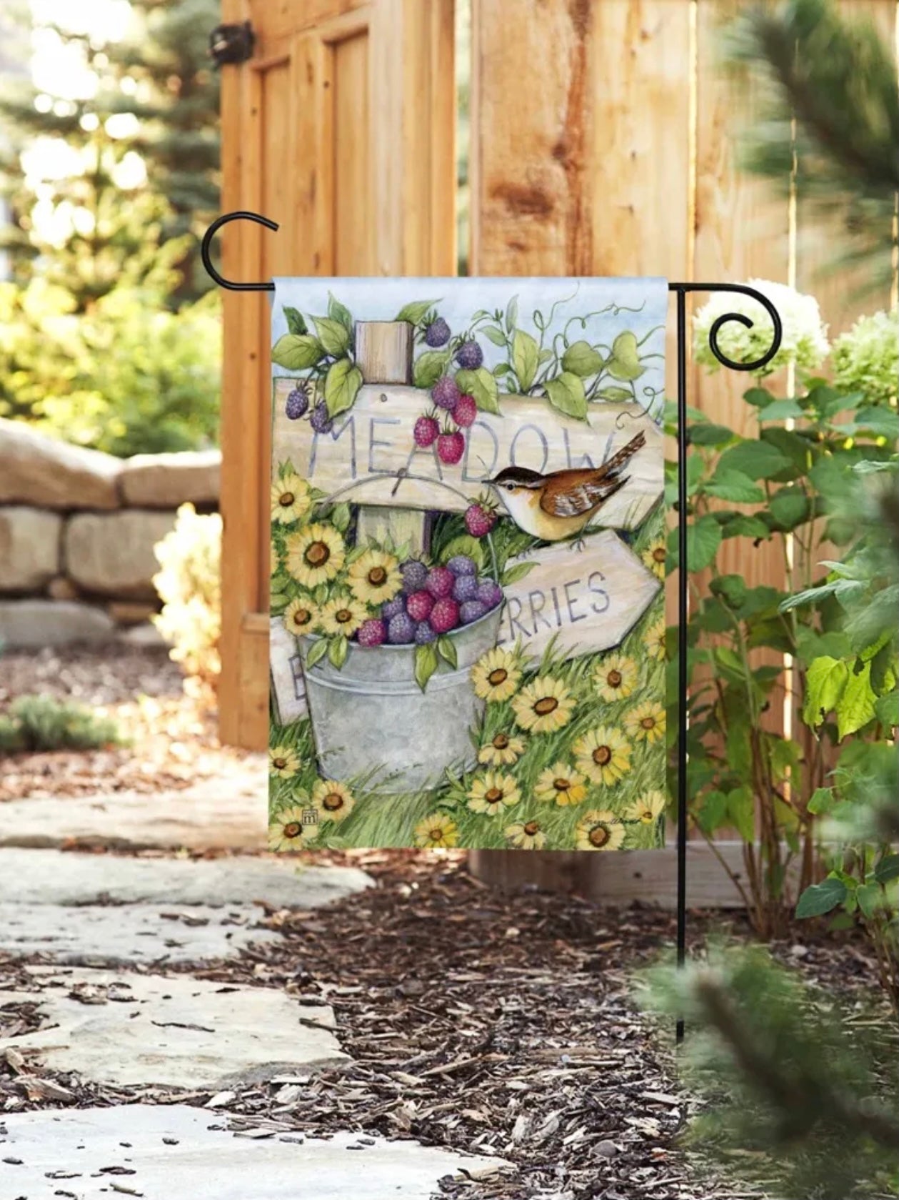 Fresh Blackberries Garden Flag (Flag Stand Sold Separately)