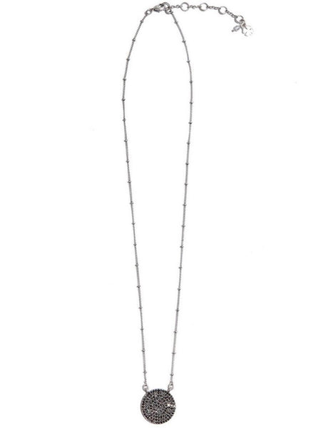 JLRU8787 Silver Pave Necklace