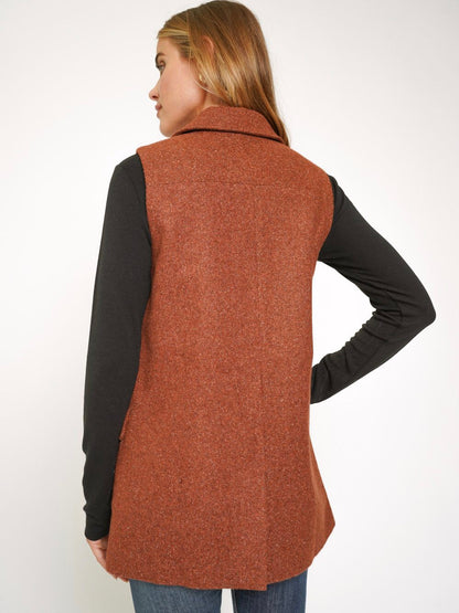 Virginia Tweed Vest - Brick