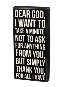 Dear God Sign