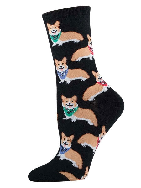 Women’s Corgi Socks Black