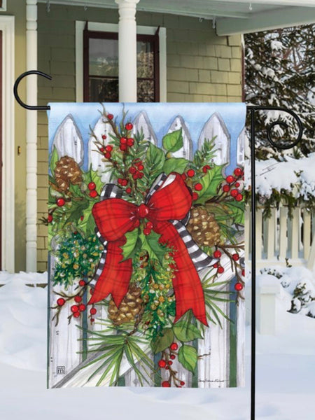 Holiday Garland Garden Flag (Flag Stand Sold Separately)