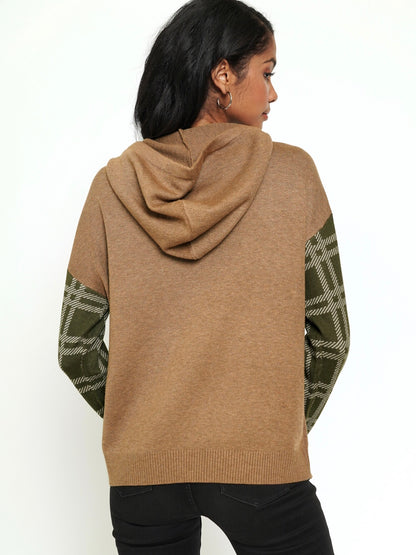 Mariam Plaid SV Hoodie - Brown