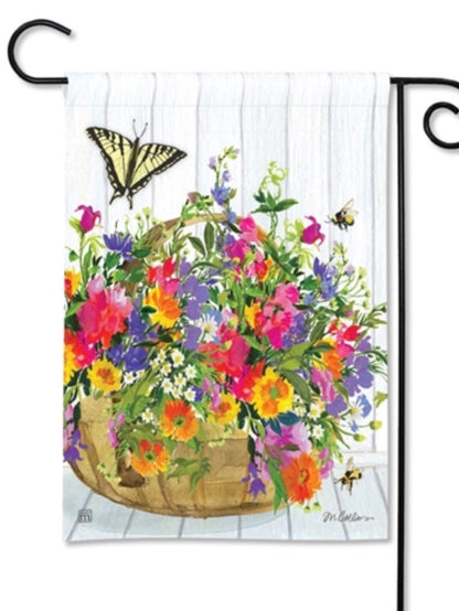 Flower Basket Garden Flag (Flag Stand Sold Separately)