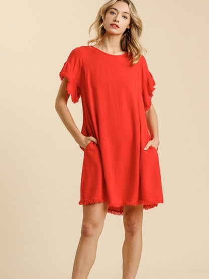 Margaret Dress - Tomato Red