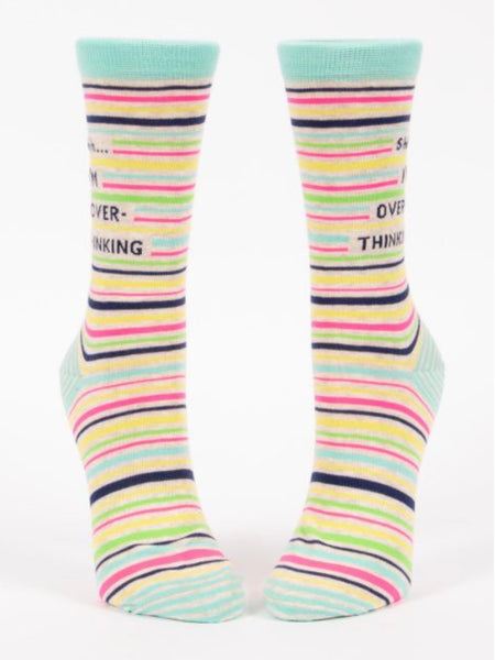 Women’s Shhh…I’m Overthinking Crew Socks