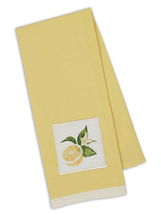 Lemon Sliced Embellished Dishtowel