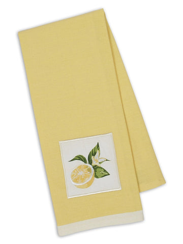 Lemon Sliced Embellished Dishtowel