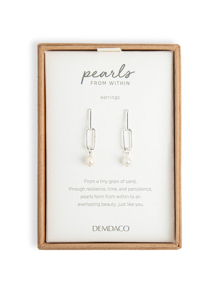 Pearls from Within Earrings - Silver