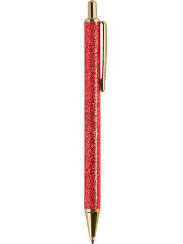 Red Glitter Barrel Pen