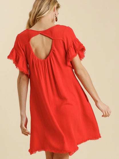 Margaret Dress - Tomato Red