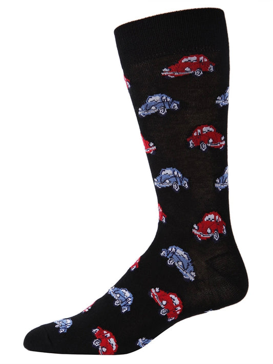 Men’s Love Bug Bamboo Blend Crew Socks Black