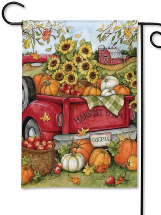 Harvest Farm Truck Garden Flag (Flag Stand Sold Separately)