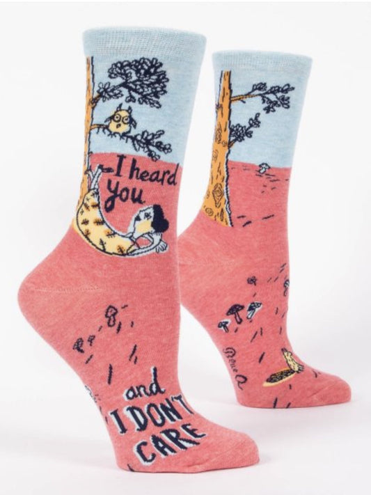 Women’s I Heard You Don’t Care Crew Socks