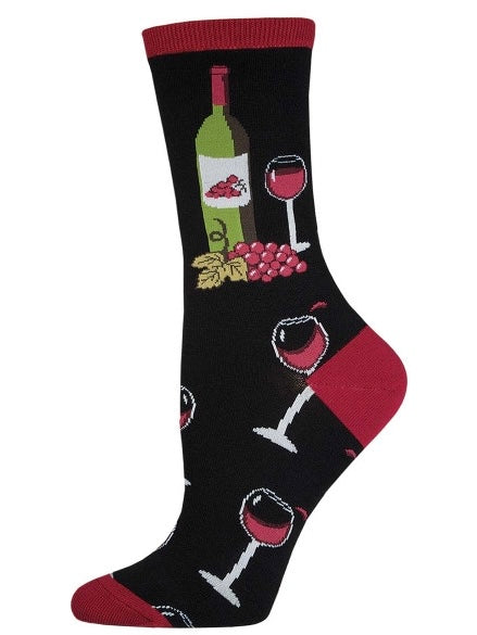 Women’s Wine Scene Socks Black