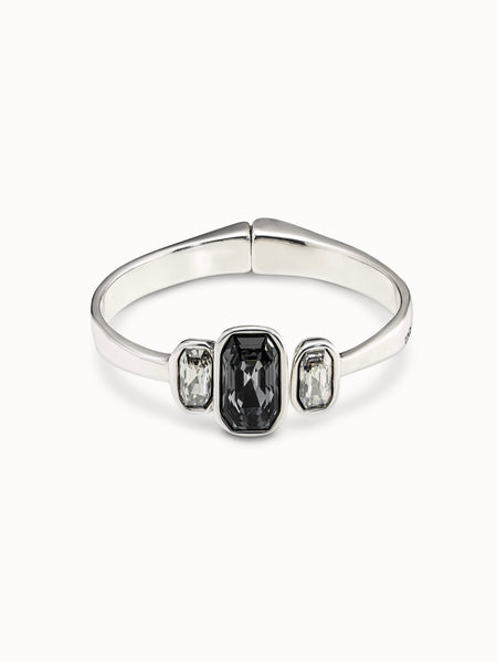 Cobra Bracelet - Silver with Gray Crystal