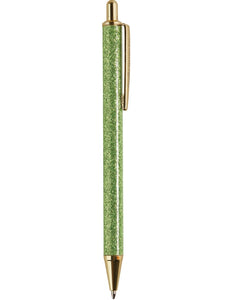 Green Glitter Barrel Pen