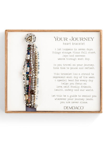 Your Journey Heart Bracelet - Gray