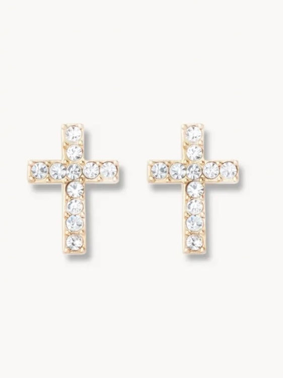 Sea La Vie Have Faith Stud Earrings - Gold