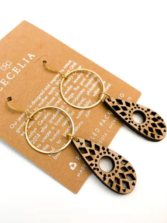 Small Wood Earrings Collection | Mandala