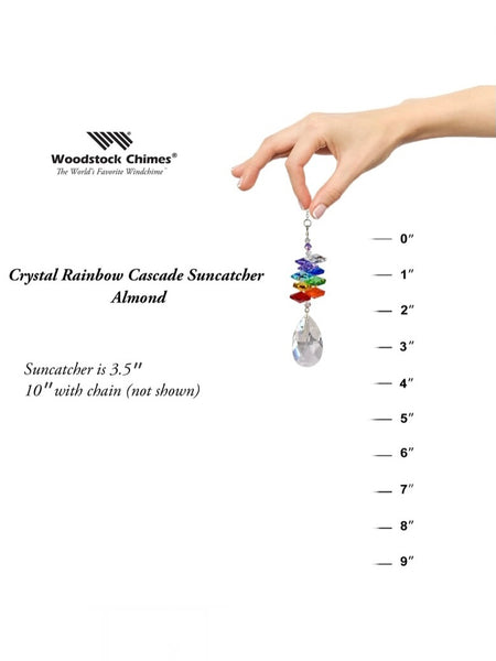 Crystal Rainbow Cascade™ Sun Catcher - Almond