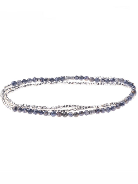Delicate Stone Iolite & Sunstone - Stone of Synergy Wrap Bracelet/Necklace