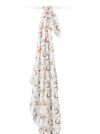 Modern Sloth Swaddling Blanket