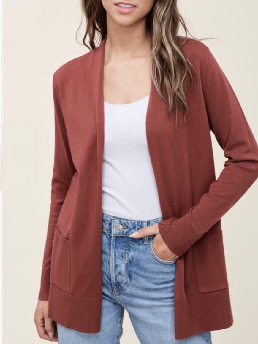 Millie Sweater Cardigan - Rust