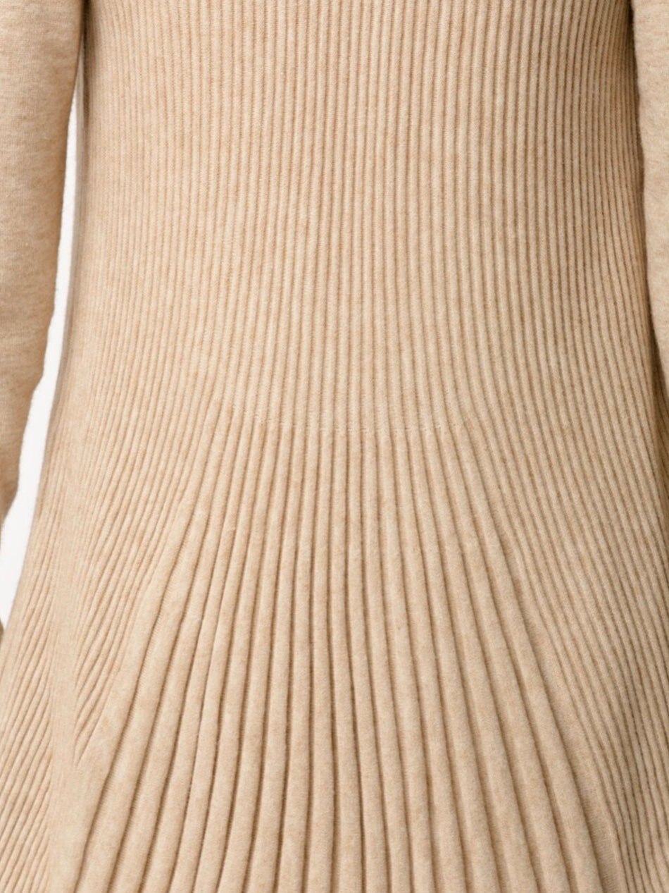 Alivia Pleated Cardigan - Light Taupe