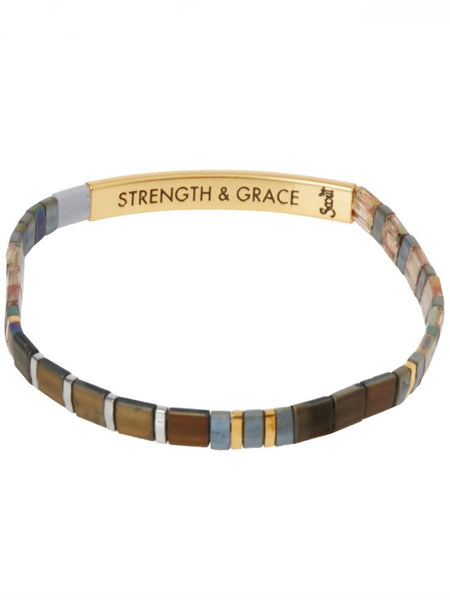 Good Karma Miyuki Bracelet | Strength & Grace - Gunmetal/Gold